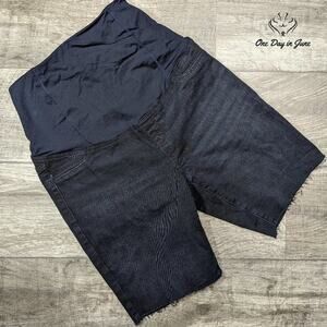 Isabel Maternity Denim Bermuda Shorts Size 8